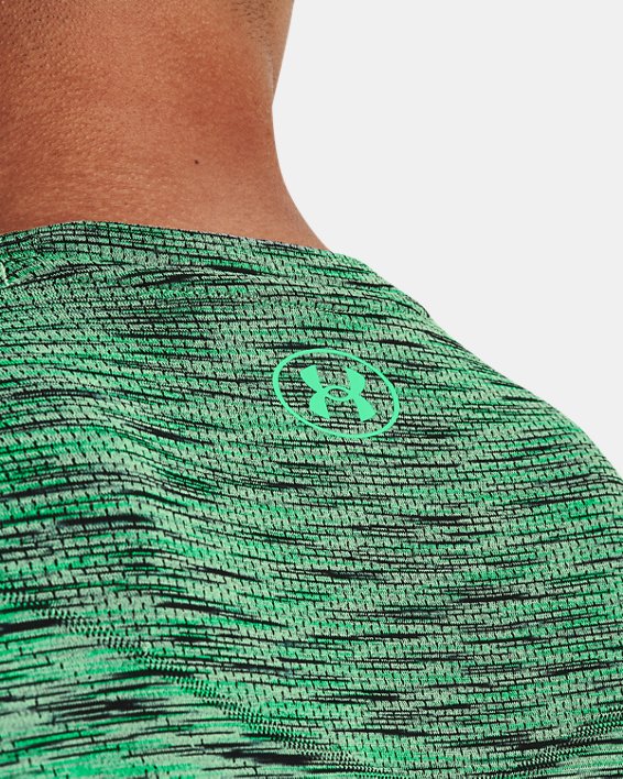 Men's UA Seamless Wave Short Sleeve, Green, pdpMainDesktop image number 3